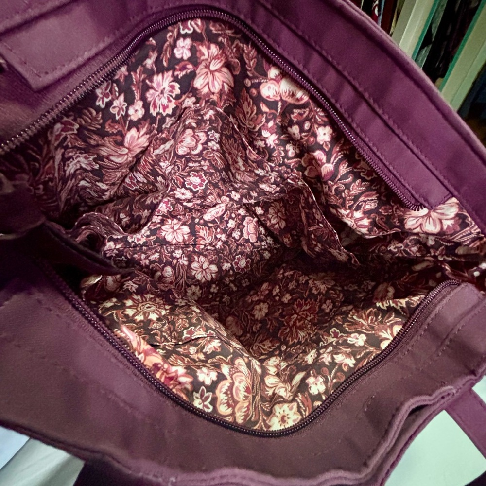 Vera Bradley wine colored purse. - Picture 6 of 12